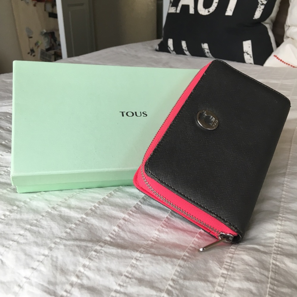 Tous wallet grey(silver) pink and purple
